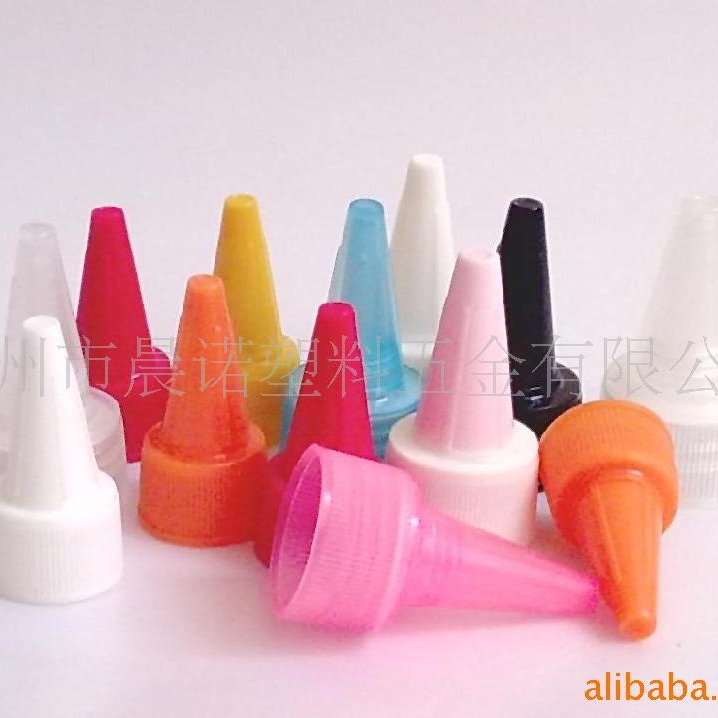 现货供应：24牙尖嘴盖电发水盖塑料尖咀盖墨水瓶盖胶水盖尖嘴瓶盖