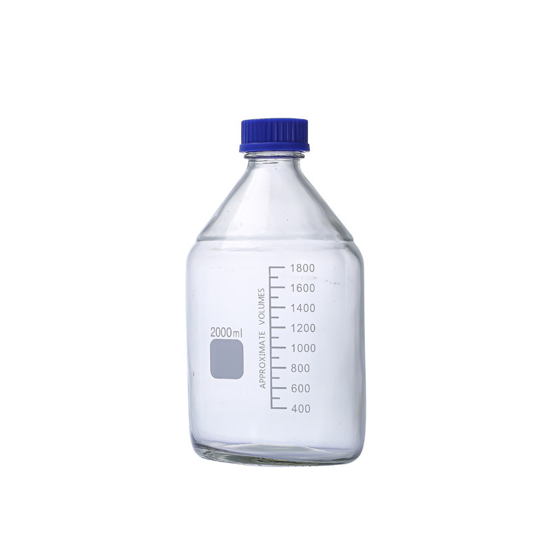 透明棕色蓝盖试剂瓶 丝口瓶螺口瓶密封瓶100 250 5001000ml玻璃瓶