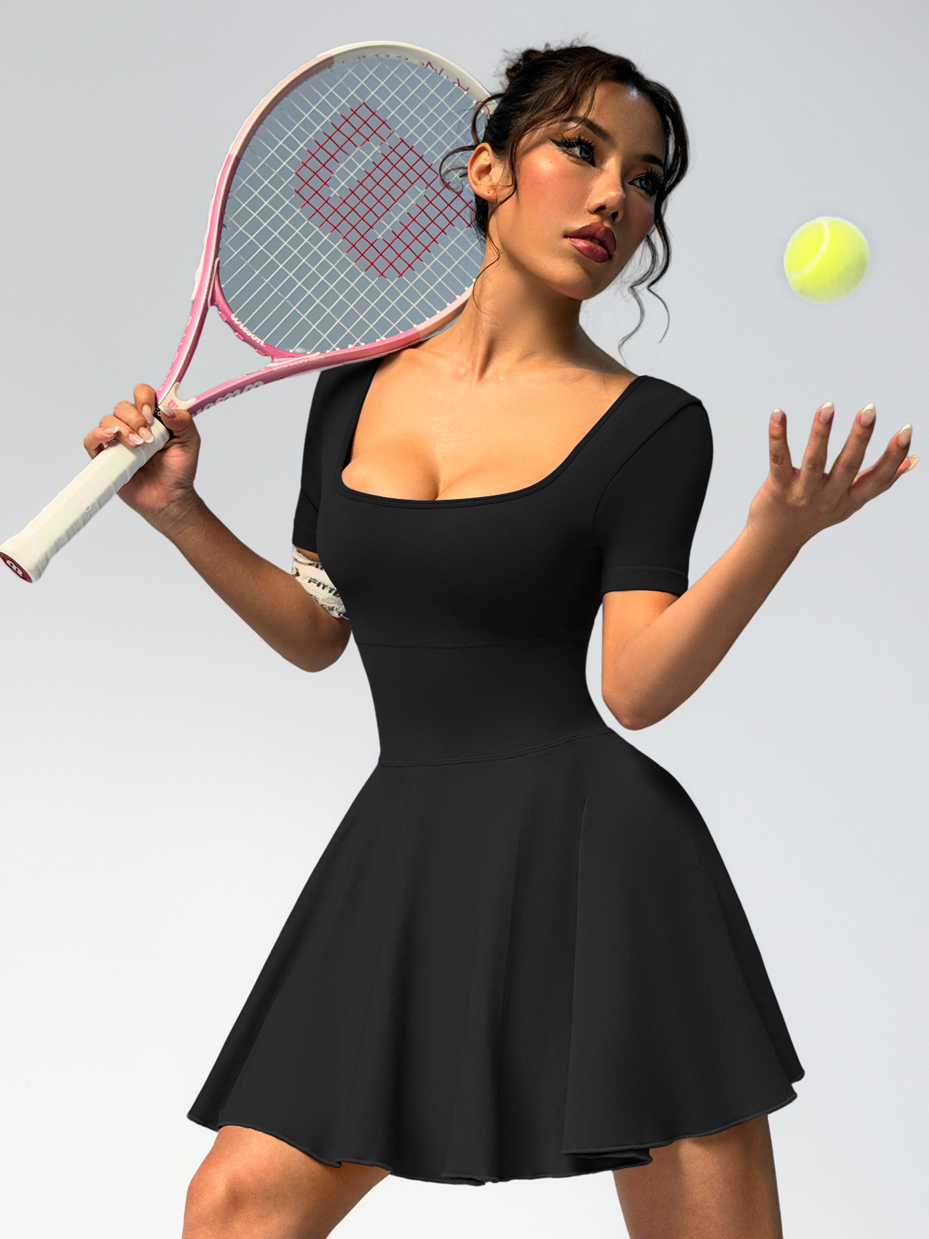 New Clothes Cross-border Sexy Back Golf Tennis Skirt Onesie Running Sports Anti-light Yoga Fitness Skirt_ecoleips.com