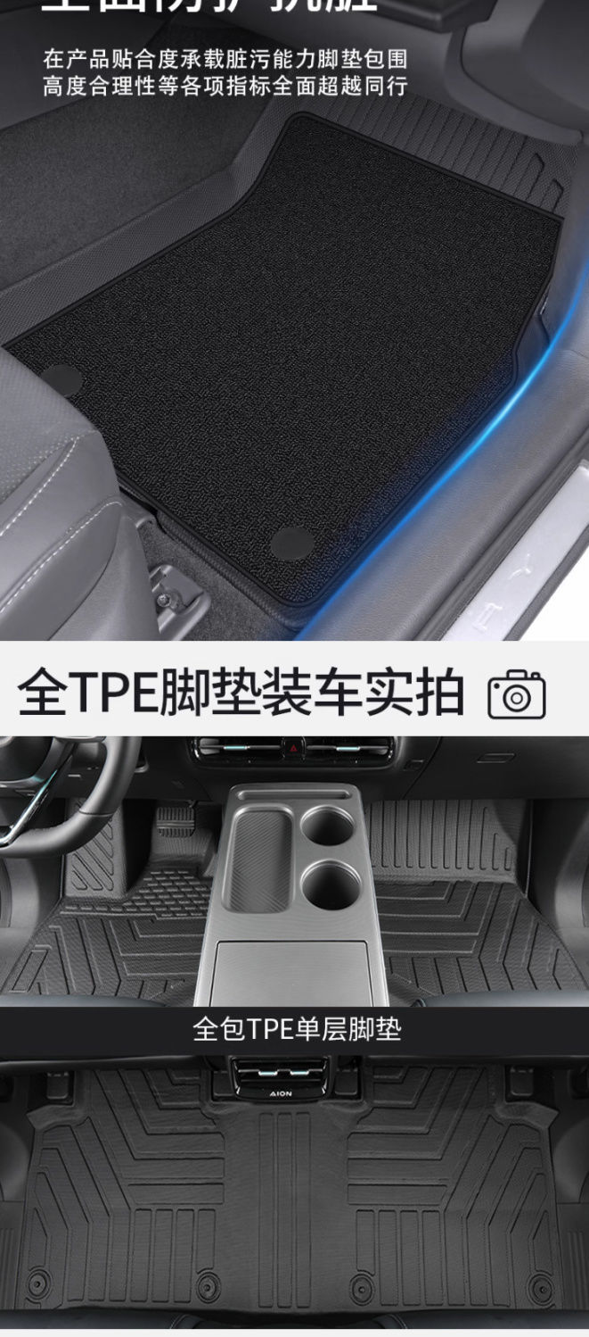 Suitable for GAC EAN YPLUS Foot Mat TPE Car Foot Mat 24 EAN PLUS Rear Carpet Mat Main Driver