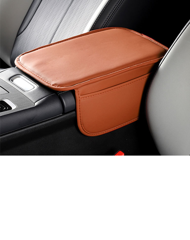 Car Armrest Box Mat, Thin Version, Upgraded Storage Pocket, Car Armrest Box Protective Cover, Simple, Flat, Stylish, Universal Model