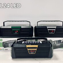 外贸热销L24LED蓝牙音响双太阳能板充电手电筒户外手提天线收音机
