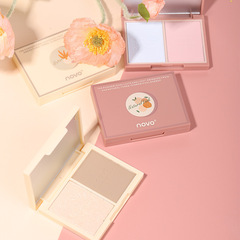 NOVO Soft Tone 3D Dual-Color Blush Palette, Multi-Purpose Natural Makeup Effect Student Budget Wholesale Shipping
