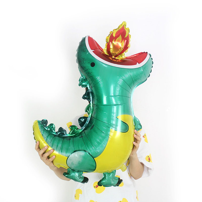 国境を越えたジュラ紀恐竜造形アルミ膜風船覇王龍児童誕生日テーマパーティー装飾風船卸売り|undefined
