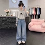 代发儿童圆领女童牛仔裤