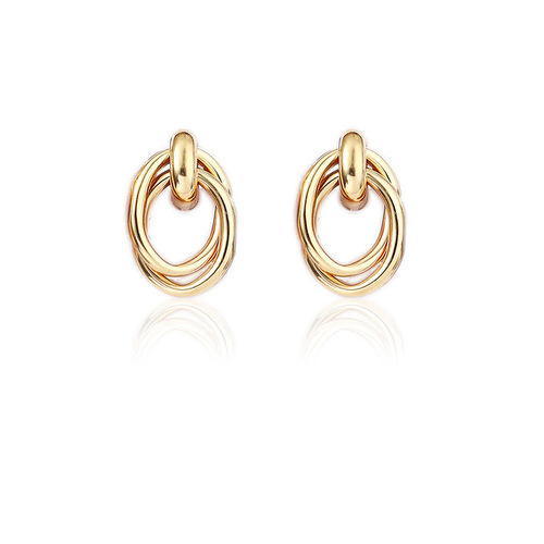 Japanese and Korean-style minimalist, European and American cool-style hoop earrings, new trendy hoop earrings, geometric earrings, earrings