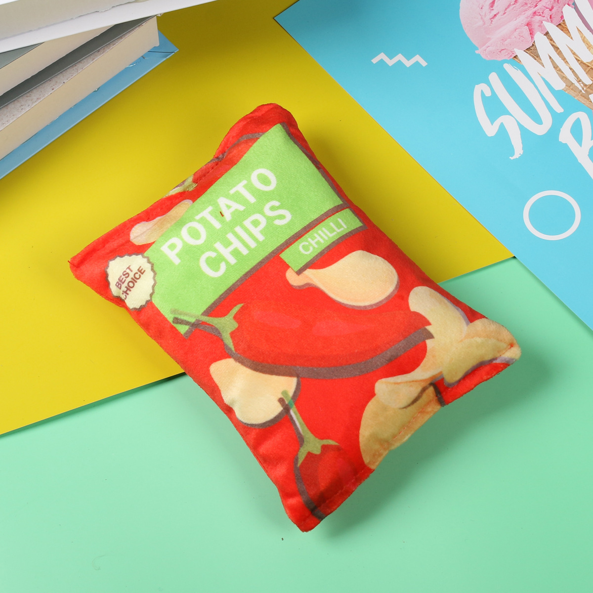 Juguetes de papel de peluche para perros de mascotas peluche para perros pequeños juguetes de patatas fritas para perros