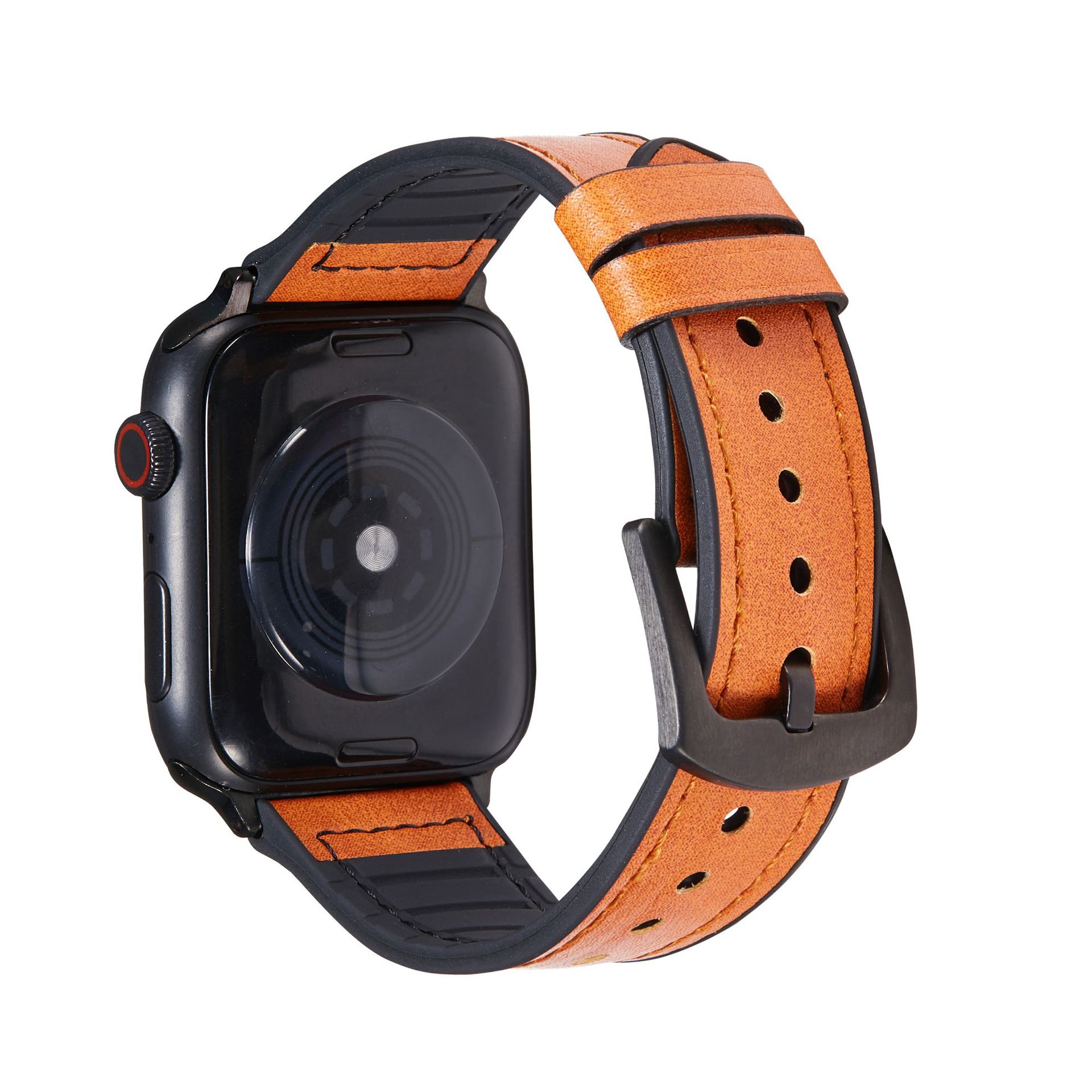 Apple 第 1 層牛革時計ストラップ Apple watch765432/se シリコンレザーマイクロファイバー時計ストラップに適しています。