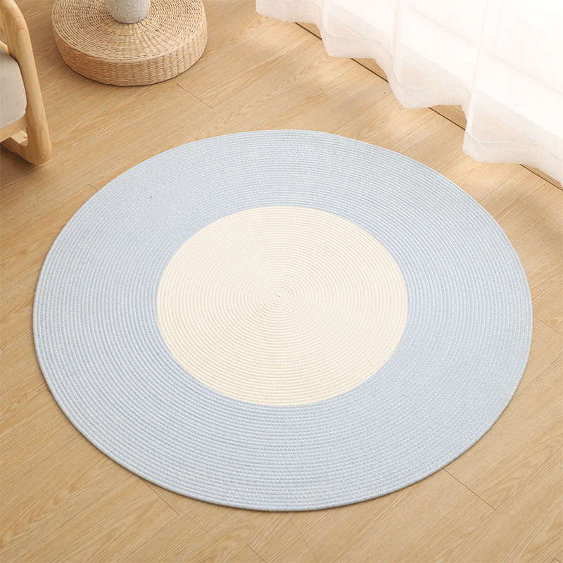 Sala de estar nórdica alfombra mesa de café manta dormitorio alfombra de piso hogar lavable sofá cama lado gran área redonda tejida a mano