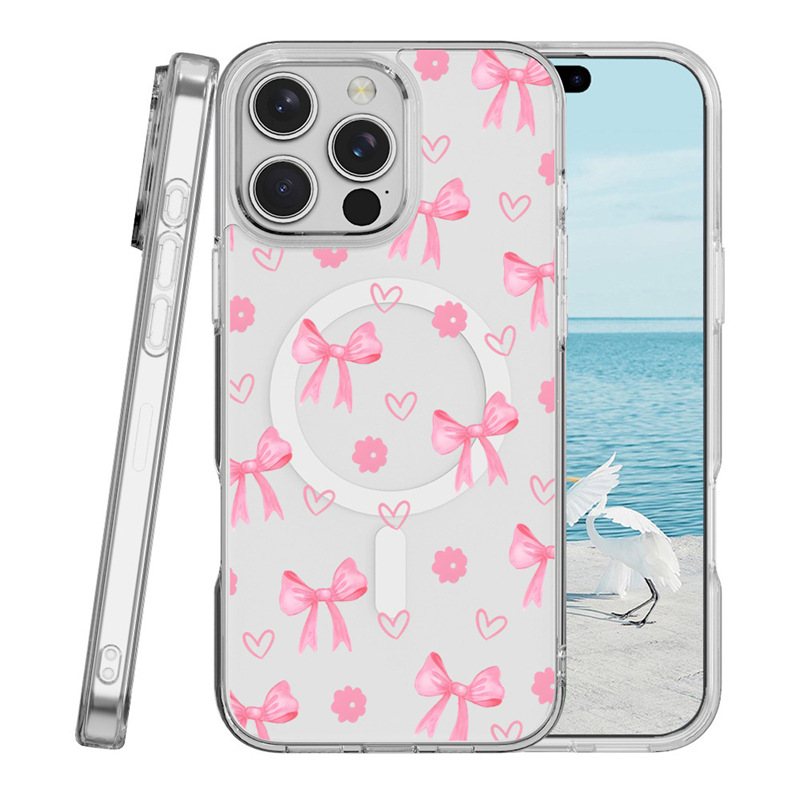 40g Weight iPhone Applicable Brands Phone Cases Classification PC, tpu Material Cherry, Bow Knot Pattern Sweet, Classic Style Style PC Tpu Cherry Bow Knot Sweet Classic Style Phone Cases Phone Accessories 4