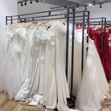 婚纱架子黑色秀禾服展示架银色礼服挂衣架铁艺层陈列架金色加高