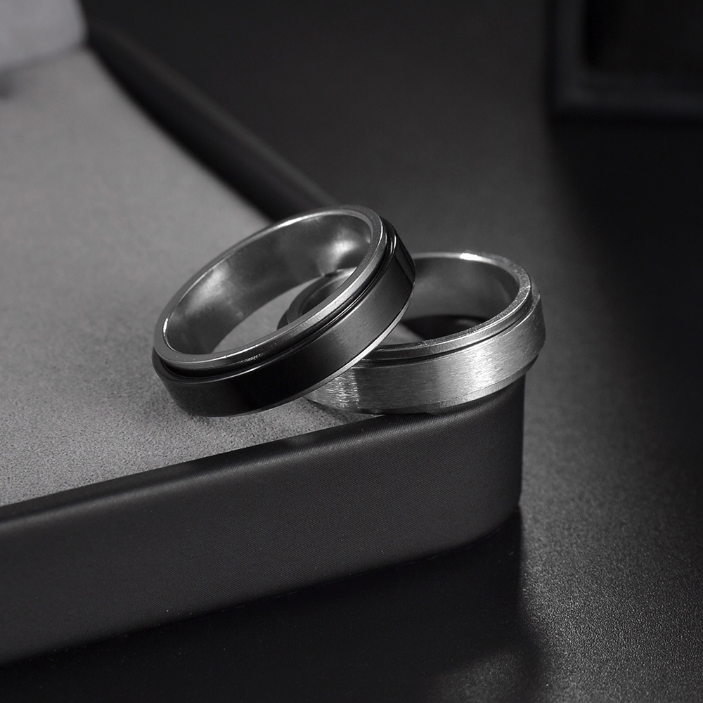 Geometric Pattern Men'S Gender Simple Style Geometric Stainless Steel Rings Stainless Steel Rings