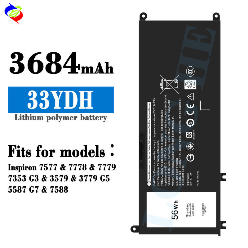 Suitable for Dell 33Ydh Laptop Battery G3-3579 3779 G5-5587 7778 7577 7779