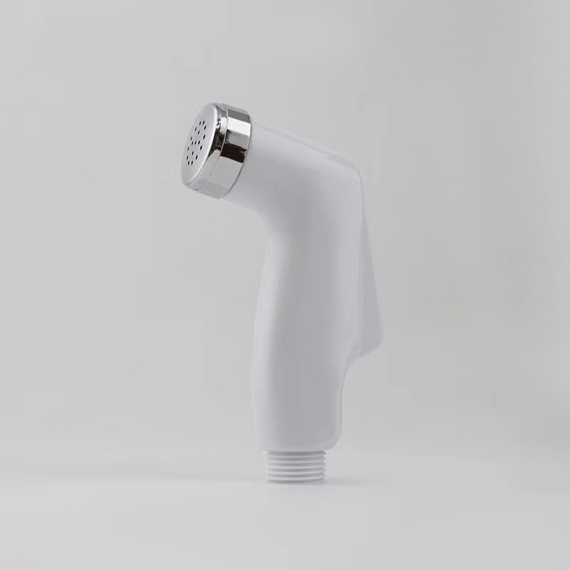 Cross-border best-selling ABS electroplated white PP feminine shower head, export toilet PP spray gun, pet bath details Picture