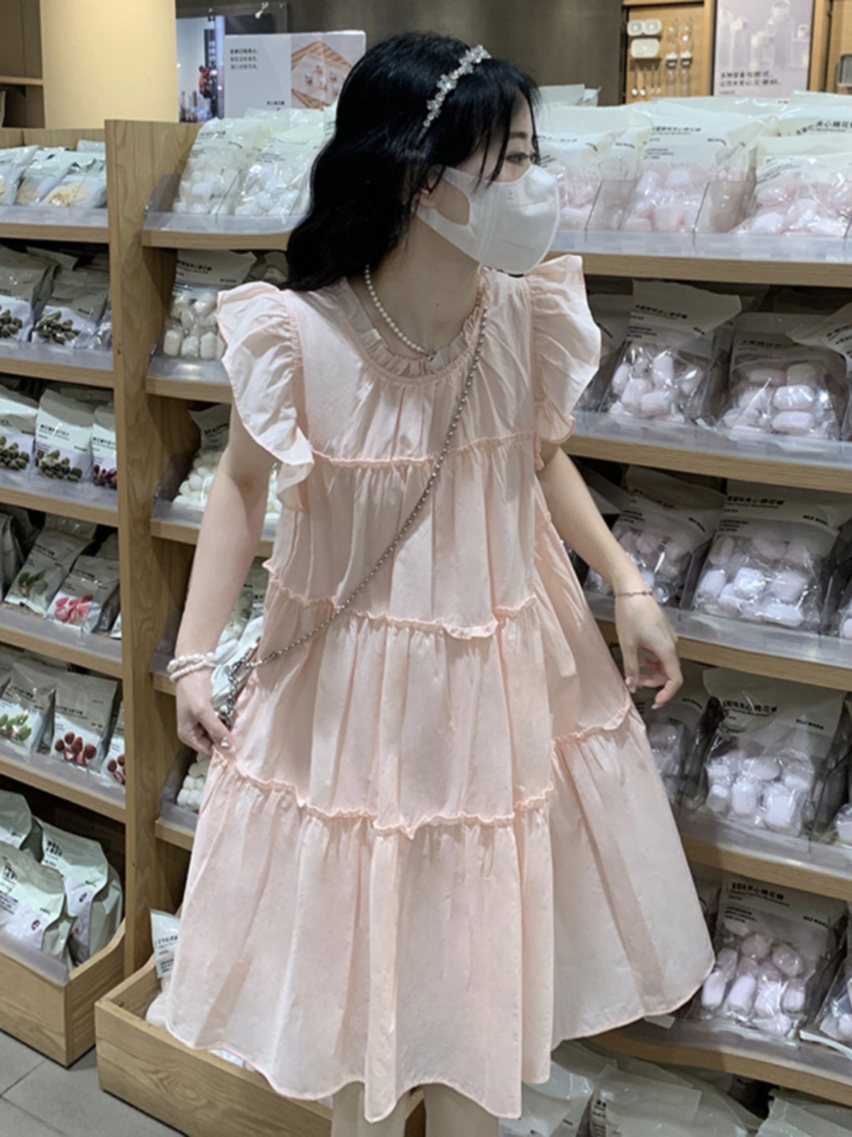 Summer dress with sleeves sleevless