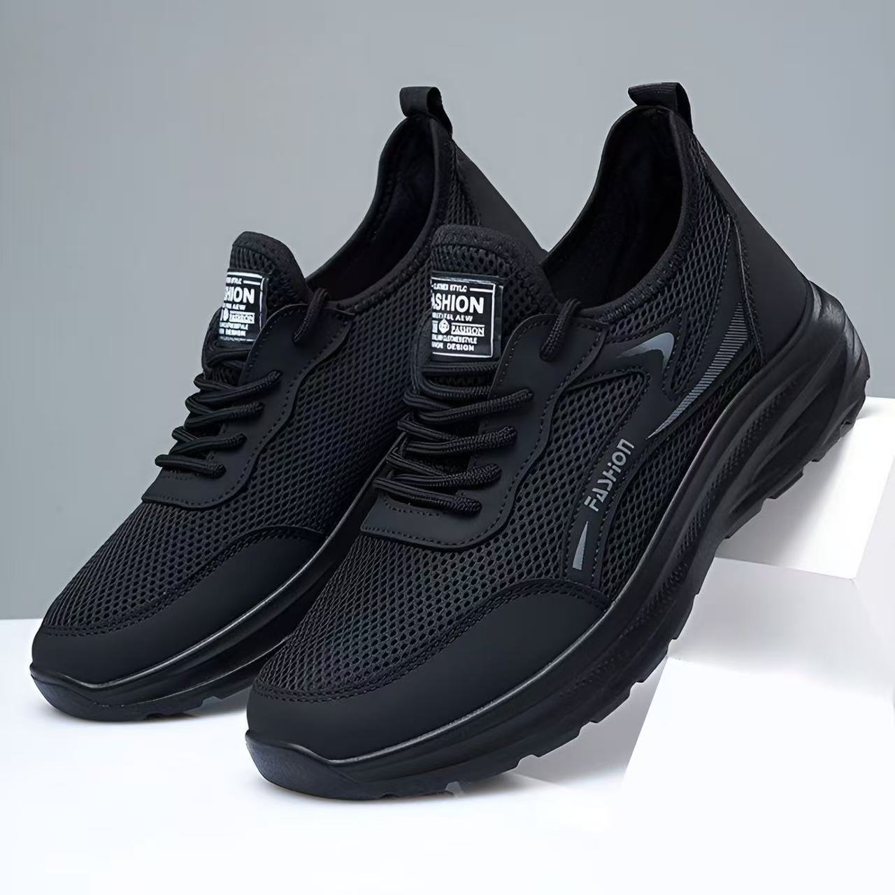 2026 Spring and Summer New Style Mesh Breathable Men's Shoes, Fashionable and Versatile Sports Casual Shoes, Soft Sole, Non-Slip, Wear-Resistant Work Shoes