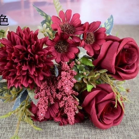 オリジナルフィリローズ 7 ヘッドペルシャローズ造花家の装飾装飾品写真撮影の小道具手作り diy|undefined
