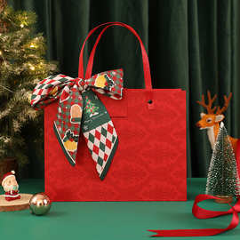 圣诞礼盒实用平安夜礼物盒空盒围巾伴手礼盒子手提新年礼品包装盒