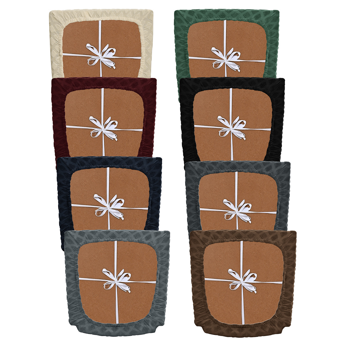 Amazon elástico jacquard diamante cubierta de banco cubierta de taburete de punto universal cubierta de polvo cubierta de comedor de hotel cubierta al por mayor