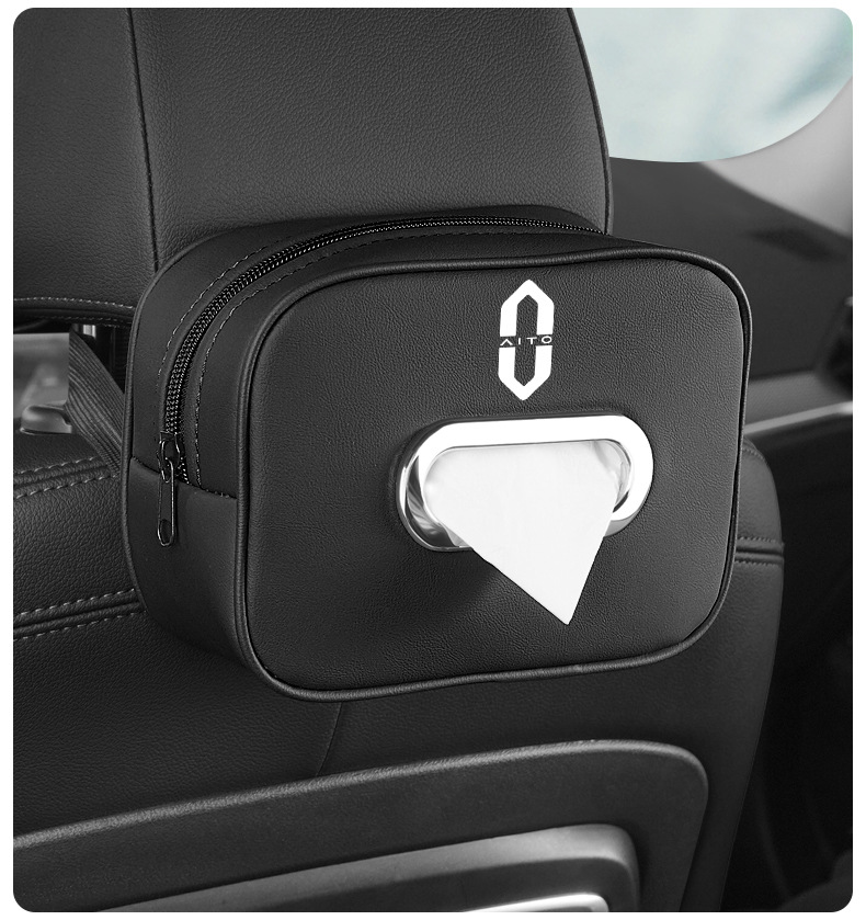 Suitable for Huawei Wenjie M9 New M8 M7 M5 Car Center Console Armrest Box Car Tissue Box Classy Hanging Bag Bag