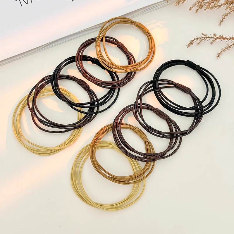 Cuerda para el cabello de cola de caballo alta, lazo para el cabello, cuerda para la cabeza delgada, cabello de alta elasticidad y duradero, banda de goma para niñas, cuerda para el cabello al por mayor