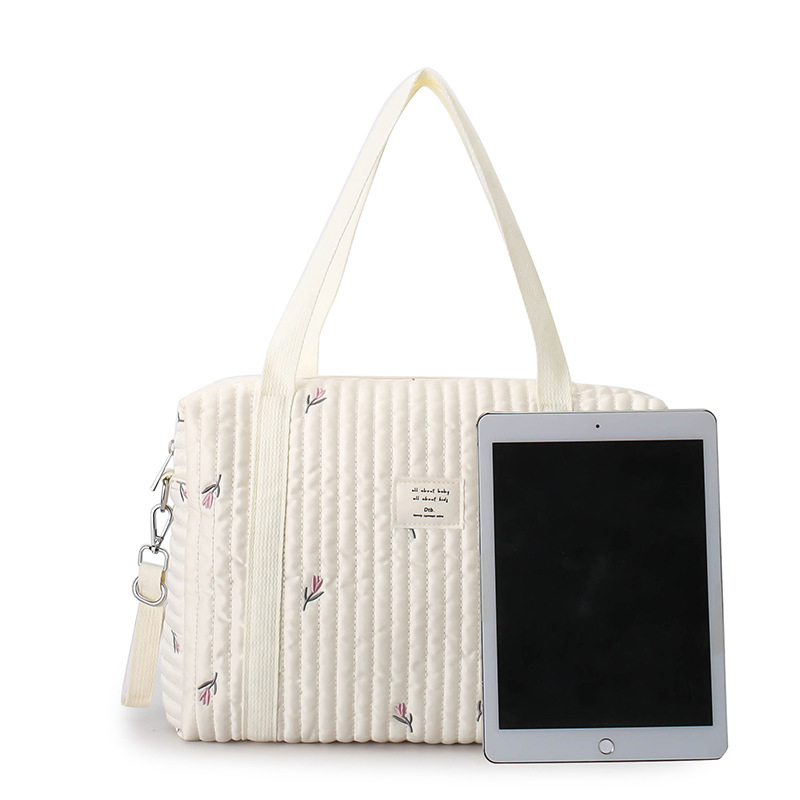 Bolsa de momia ultraligera de un solo hombro 2022 Nueva bolsa bordada madre y bebé madre bebé con bebé bolsa de asas de gran capacidad