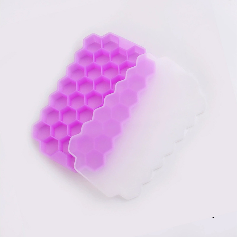 Suministro exclusivo transfronterizo de moldes de silicona para cubitos de hielo, fáciles de desmoldar, congelación rápida en el refrigerador, liberación rápida de hielo, moldes para hacer hielo en casa, bandeja de hielo en forma de panal.