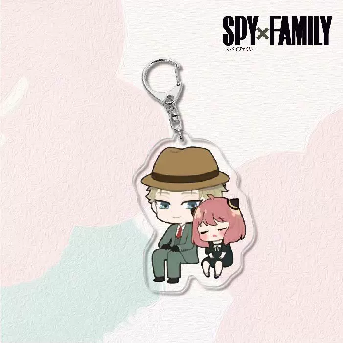 Акриловый брелок для ключей (SPY×FAMILY) — двусторонняя миниатюрная подвеска, полупрозрачная двусторонняя печать