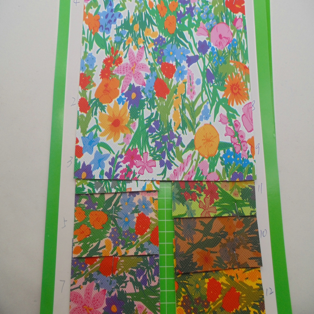 花草皮革 印花耐磨 小花儿装饰革 自然风景 叶子植物 花纹仿真皮