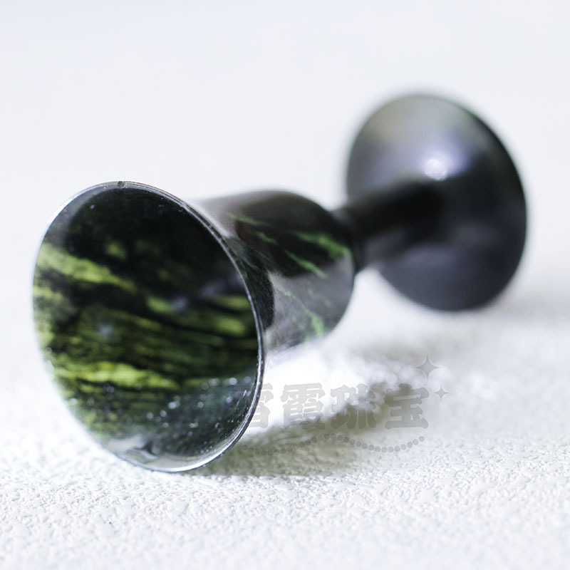 【厂家直销】墨玉夜光杯甘肃酒泉敦煌祁连墨玉茶具酒杯酒具老坑玉