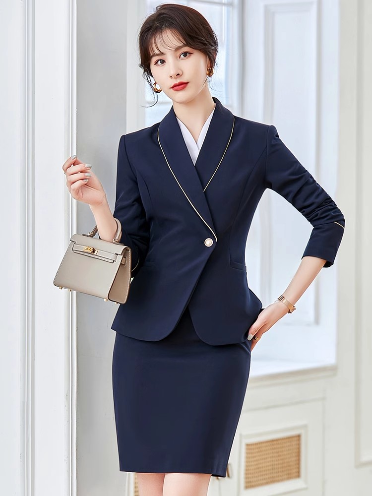 Suit Jacket Women's 2025 New Spring & Fall Suit Woolen Suit Formal Fashion Hotel Capable Business Attire Work Clothes