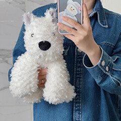 かわいい西高地の子犬のぬいぐるみのぬいぐるみのミニは柔らかいです。犬の少女の心のプレゼント系のおもちゃを修理します。