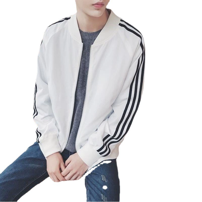 2024, новая мужская полосатая куртка, тонкая мужская повседневная одежда в корейском стиле, весенне-осенняя тонкая куртка, молодежный тренд