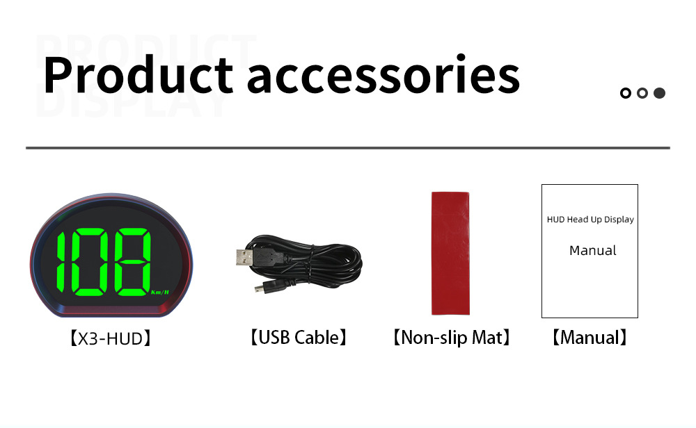 Smart X3 Car HUD Head-Up Display New Energy Instrument GPS Speedometer HUD Code Meter Dual-Mode GPS Beidou