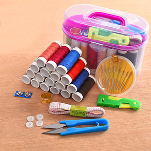 Large sewing box sewing set diy treasure chest sewing box ten-piece sewing kit wholesale