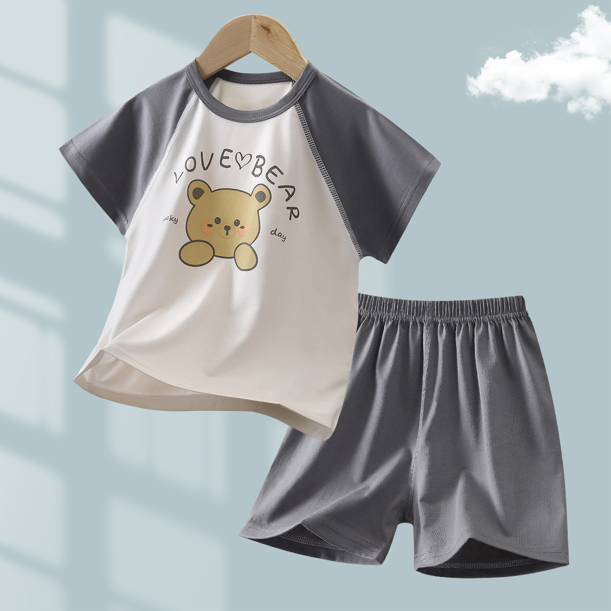 YLSED03 - Yi Beauty - Lysel Mangas cortas - Grey simple