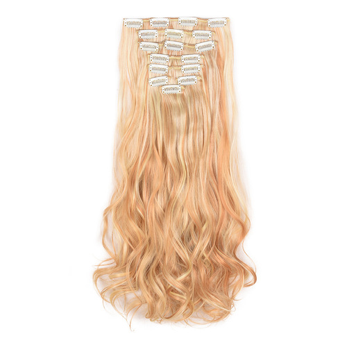 Wig women's chemical fiber hair extensions 17 clip hair 7-piece set long curly hair wig 8-piece set