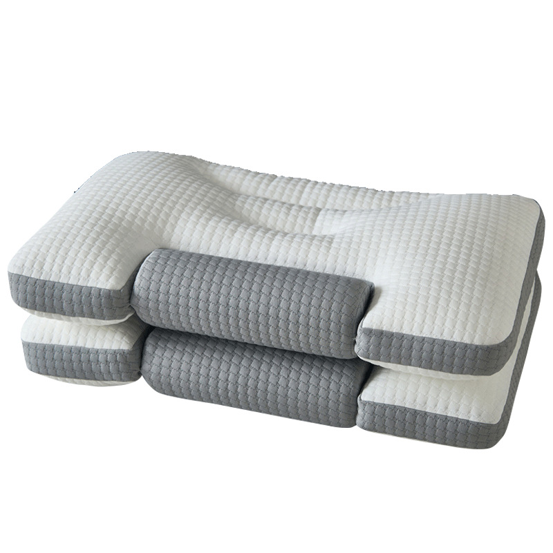 Almohada de espuma viscoelástica cilíndrica, protección de la columna cervical, hogar para adultos, almohada de soporte especial para dormir, un par de hombres con cabeza entera
