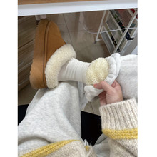 灰色羊羔绒运动裤女秋冬2025新款加绒加厚卫裤小个子阔腿保暖棉裤