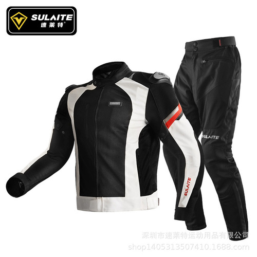 Speedlite Motorcycle Mesh Cycling Suit Four Seasons Breathable Anti-Fall Suit Road Racing Rally Suit Motorcycle Equipment
