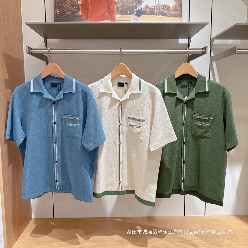 Korean Trendy Brand Golf Clothing Men's Short-Sleeved Knitted Cardigan 26 Summer Versatile Thin Casual Sports Top