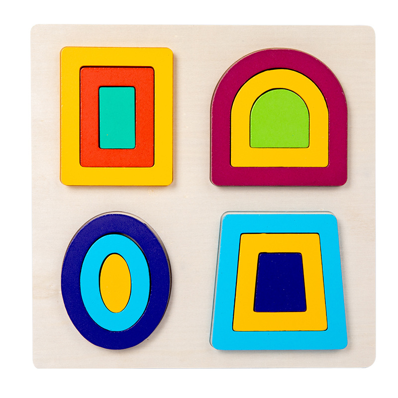 Forma geométrica de los niños rompecabezas cognitivo a juego bebé temprano enseñanza ayudas educativos bloques de construcción niños y niñas juguetes de jardín de infantes