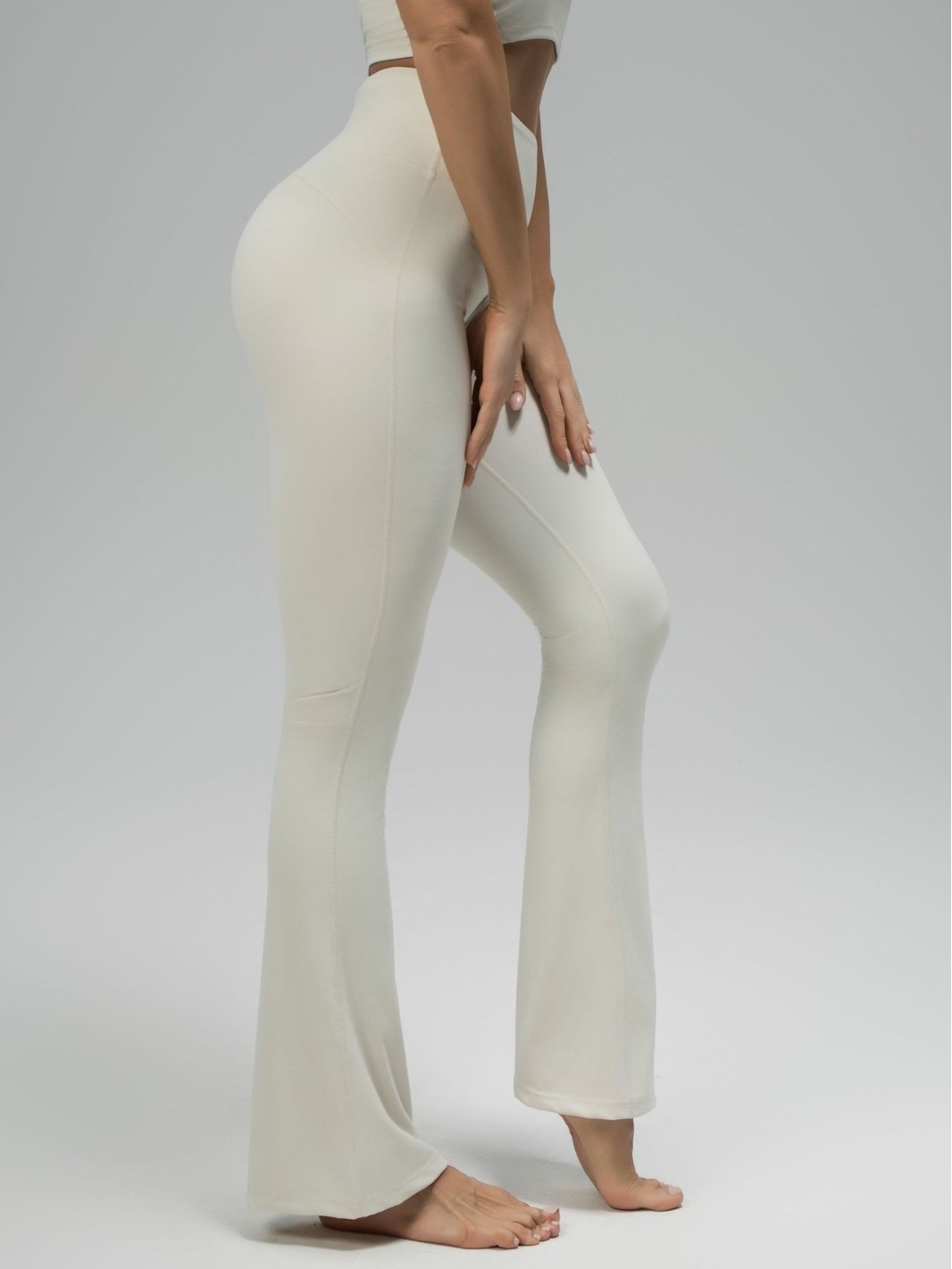 luludarling 抗菌ヨガフレアパンツレディースグローブスポーツフィットネスハイウエストヒップリフティングマイクロフレアフィットネスパンツ