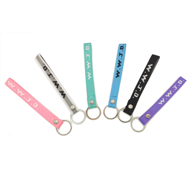 WWJD letter Jewelry pendant jacquard key chain unisex keychain