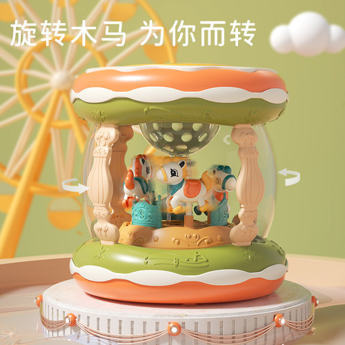 Baby toys music clap drum 0-6-12 months baby early education educational carousel hand clap drum rechargeable