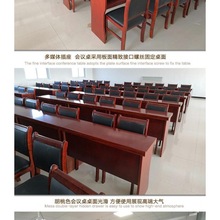 油漆条形办公桌子皮双人长条桌1.2米培训桌椅组合1.8米会议桌
