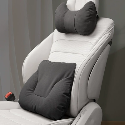 Headrest | 2025 New Model Car-Specific Pillow - horn-model-noble-black-headrest-lumbar-support-one-each