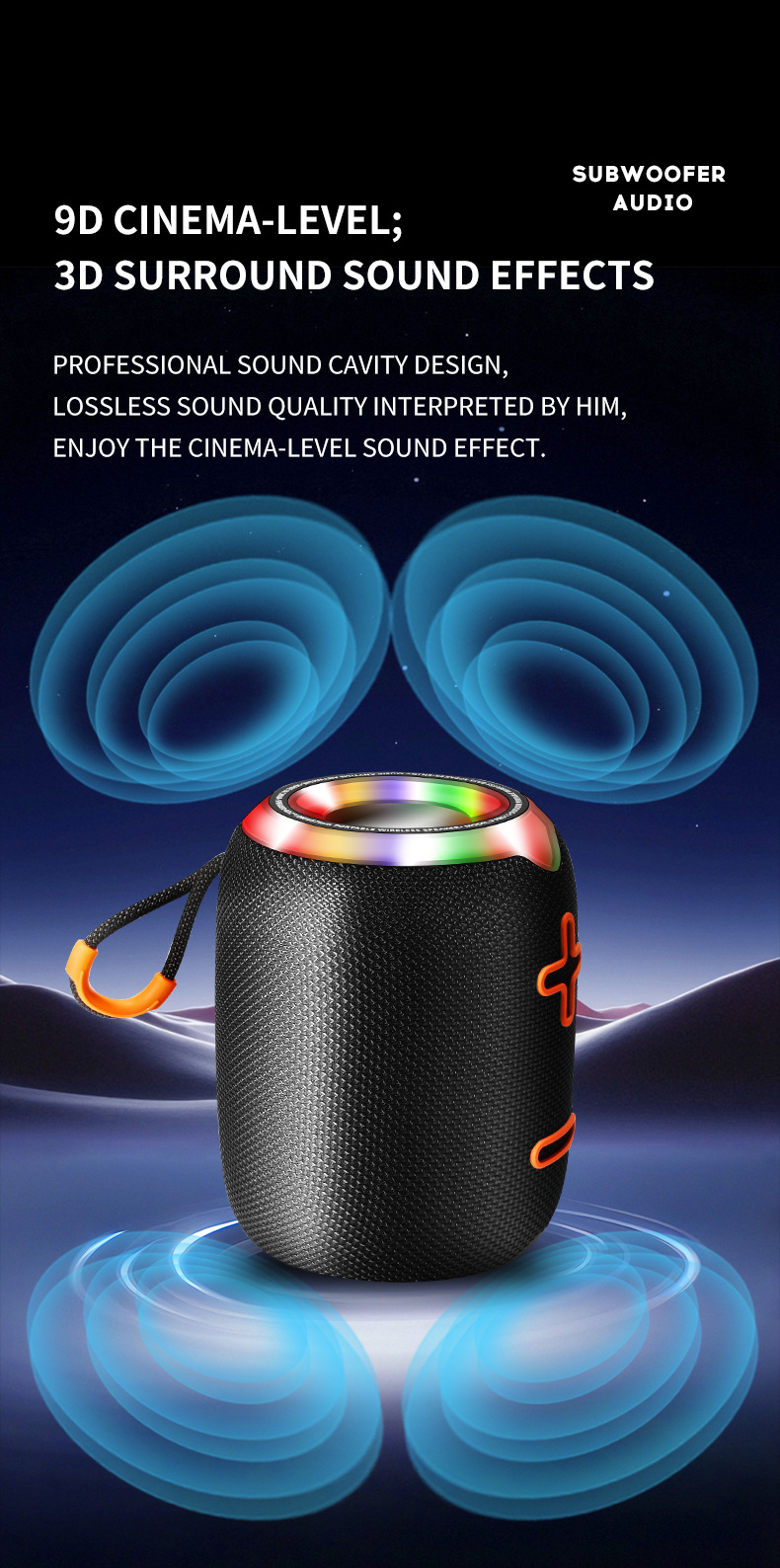 Draagbare bluetooth speaker waterdicht rgb mini speaker draadloos_voghion.com