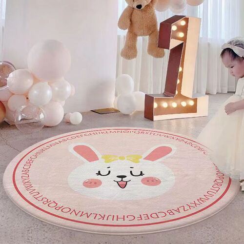 Thick Round Computer Chair Mat Living Room Bedroom Swivel Chair Mat, Study Room Home Office Chair Gaming Chair Foot Mat