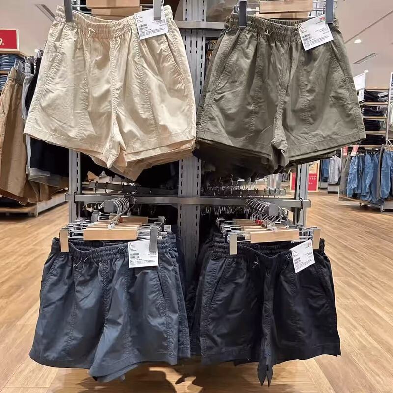 Cross-Border Daily Order Summer Women's Casual Shorts Sports Thin Mid-Length Shorts Sweat-Absorbent Breathable Quick-Dry Shorts 466384